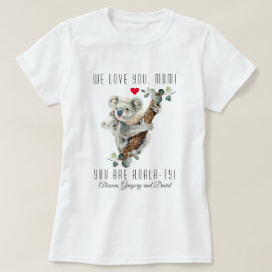 Niedliches Koala mit dem Baby Sie sind Koala-Ty Mu T-Shirt