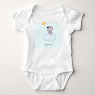 Niedliches Koala-Sitzend-In-Der-Wolke Baby Strampler