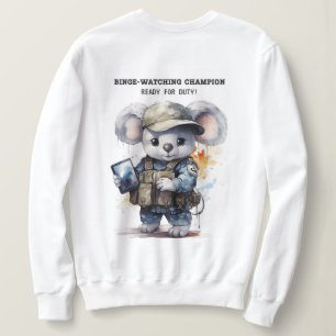 Niedliches Koala White Sweatshirt für BingeWatch L