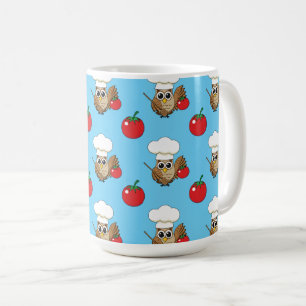 Niedliches Kochen Owl Cartoon Kaffeetasse