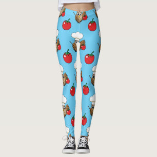 Niedliches Kochen Owl Cartoon Leggings