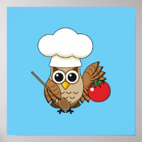 Niedliches Kochen Owl Cartoon