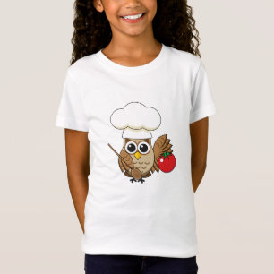 Niedliches Kochen Owl Cartoon T-Shirt
