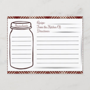 niedliches Kochrezept Postkarte
