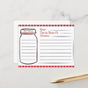 niedliches Kochrezept Postkarte
