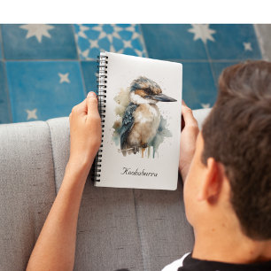 Niedliches Kookaburra auf Zweig, Brauch Notizbuch