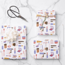 Niedliches Kosmetikmuster Geschenkpapier Set
