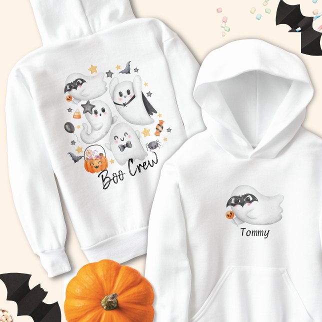 Niedliches Kostüm Spooky Ghost Pumpkin Halloween Hoodie (Von Creator hochgeladen)