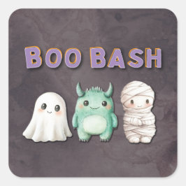 Niedliches KostümHalloween-Party Quadratischer Aufkleber