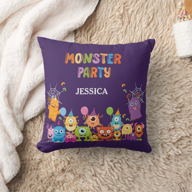 Niedliches Kostümmonster-Halloween-Party für Kinde Kissen (Decke)