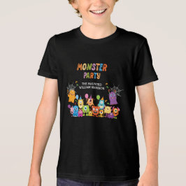 Niedliches Kostümmonster-Halloween-Party für Kinde Tri-Blend Shirt