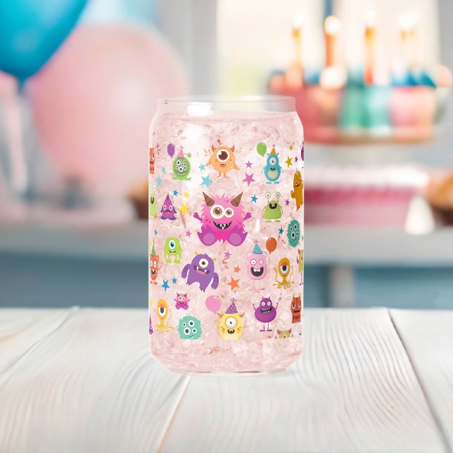 Niedliches Kostümmonster-Halloween-Party-Muster Dosenglas (Insitu (Baby Party))