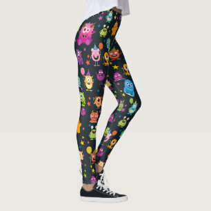 Niedliches Kostümmonster-Halloween-Party-Muster Leggings
