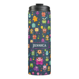 Niedliches Kostümmonster-Halloween-Party-Muster Thermosbecher