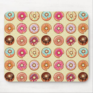 Niedliches Krapfen-Muster Mousepad