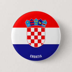 Niedliches Kroatien Flaggenpatentiotic Button