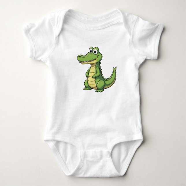Niedliches Krokodil Baby Strampler (Vorderseite)