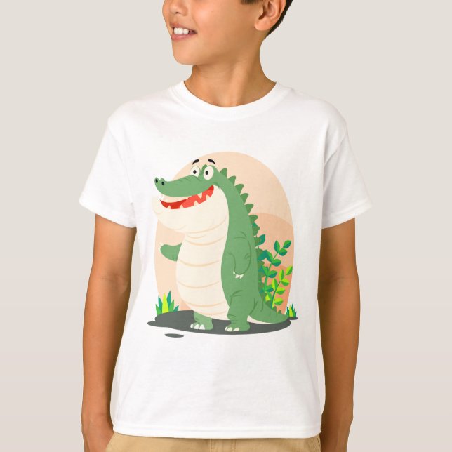Niedliches Krokodil T-Shirt (Vorderseite)