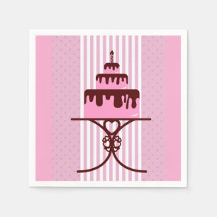 Niedliches Kuchen Nachmittagstee Party Serviette
