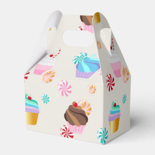 Niedliches Kuchen-und Süßigkeits-Muster für Geschenkschachtel