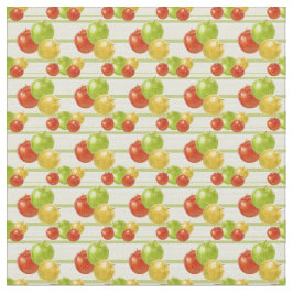 Niedliches Küchenapfelmuster Fruchtdekor Stoff