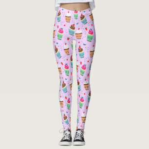 Niedliches Kuchenmuster Süßspeise Leggings