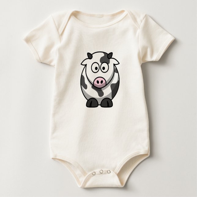 Niedliches Kuh-Shirt Baby Strampler (Vorderseite)