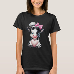 Niedliches Kuhdesign für Männer Milchkuh Lover Cat T-Shirt