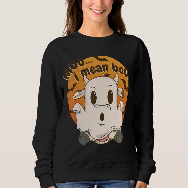 Niedliches KuhHalloween Sweatshirt (Vorderseite)