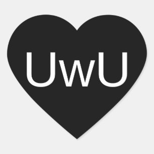 Niedliches kundenspezifisches FarbeUwu Kawaii Herz-Aufkleber