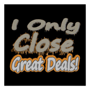 Niedliches Kunstdesign über "Great Deals". Kaufen Poster