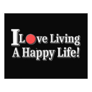 Niedliches Kunstdesign über "Happy Life". Kaufen Fotodruck