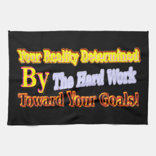 Niedliches Kunstdesign über "Ihre Realität". Kaufe Geschirrtuch