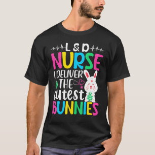 Niedliches L&D Osternahrung Leben Bunny Scrubs Ost T-Shirt