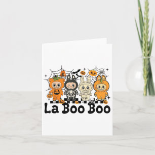 Niedliches Laboo-Boo-Ghost-Halloween für Erwachsen Karte