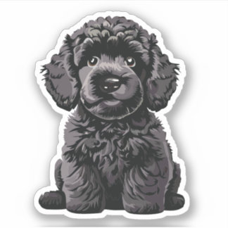 Niedliches Labradoodle Welpe Doodle Dog Vinyl Stic Aufkleber