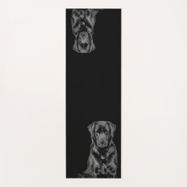 Niedliches Labrador Black Dog Puppy Pet Sketch 2 S Yogamatte
