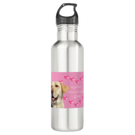 Niedliches Labrador mit HerzValentine Edelstahlflasche