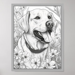 Niedliches Labrador Retriever Dog Coloring Poster