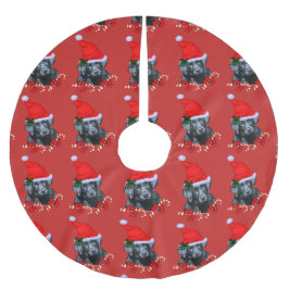 Niedliches Labrador Retriever Polyester Weihnachtsbaumdecke