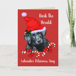 Niedliches Labrador-Retriever-Weihnachten Feiertagskarte