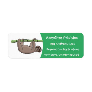 Niedliches Lächeln auf Bambus-Cartoon-Illustration