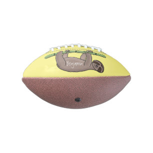 Niedliches Lächeln auf Bambus-Cartoon-Illustration Football