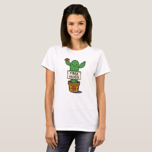 Niedliches Lächeln Cactus Free Hugs Funny Pflanze T-Shirt