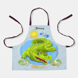 Niedliches Lächeln Krokodile Personalisierte Kinde Schürze