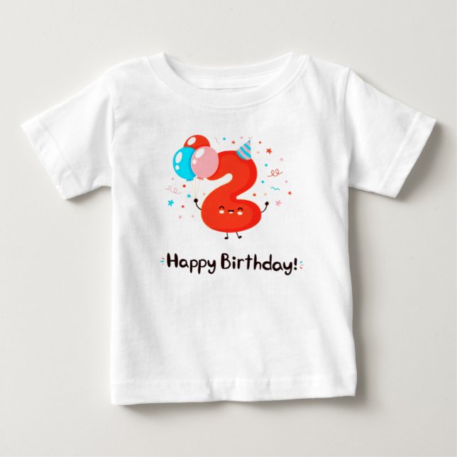 Niedliches Lächeln Nummer 2 mit Balloons-T - Shirt (Vorderseite)