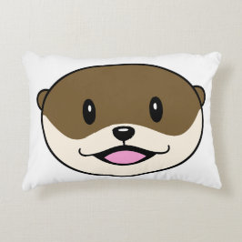 Niedliches Lächeln Otter Dekokissen
