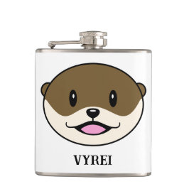 Niedliches Lächeln Otter Flachmann