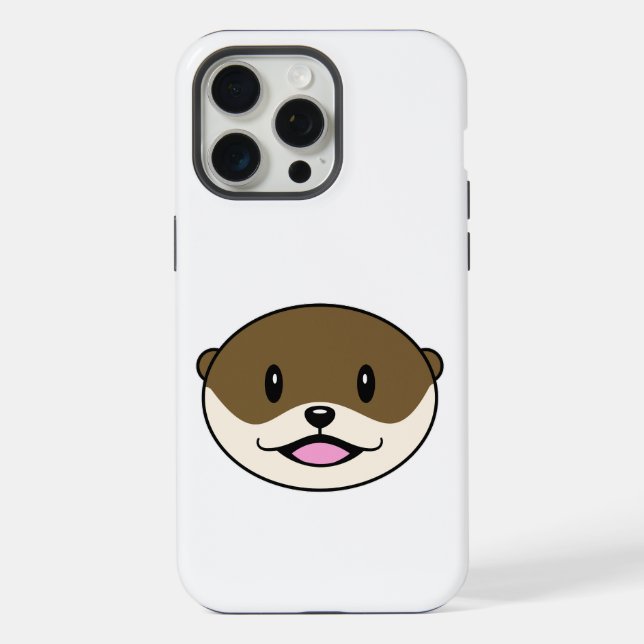 Niedliches Lächeln Otter iPhone Hülle (Rückseite)