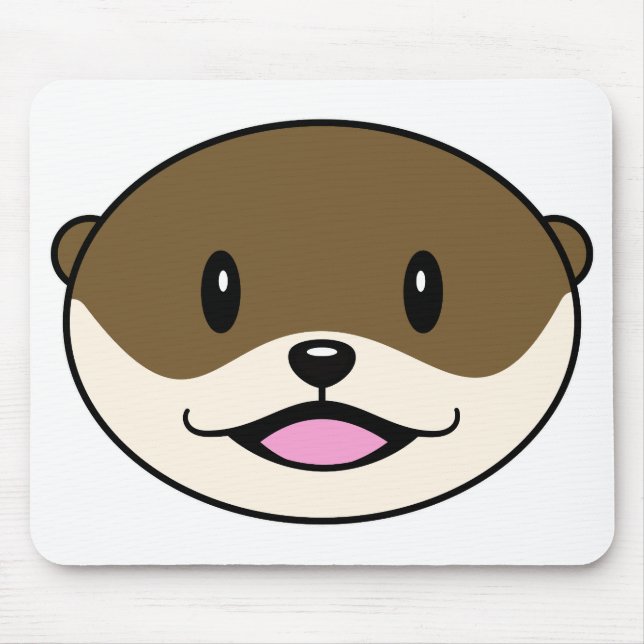 Niedliches Lächeln Otter Mousepad (Vorne)